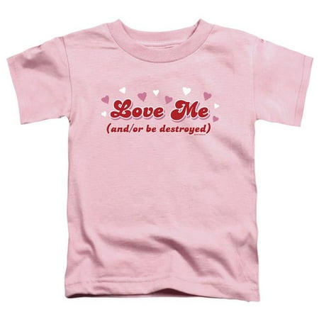 

Trevco GSJ166-TT-1 Love Me - Short Sleeve Toddler Tee Pink - Small & 2T