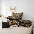 thumbnail image 6 of Manfei Cheetah Leopard Print 7-Piece Twin Bedding Sets for Female Girls,Animal Print Patchwork Bedding Comforter Set,Black Brown Breathable Sheet Sets,Super Cozy Room Decor,Reversible, 6 of 8