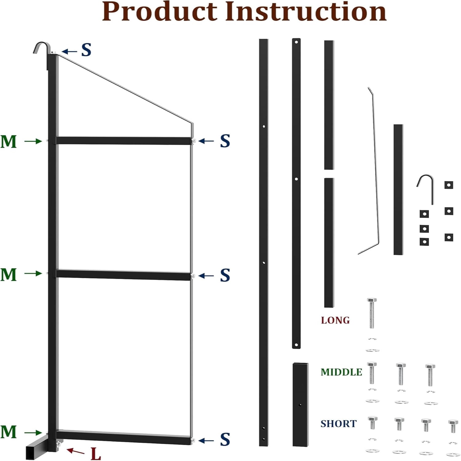 AOILE Shipping Container Shelving Brackets 2/4-Pack | 60” x 22” 3-Tier Heavy-Duty Design | Powder-Coated Steel, Quick Installation for Trailers, Garages, and Cargo Containers