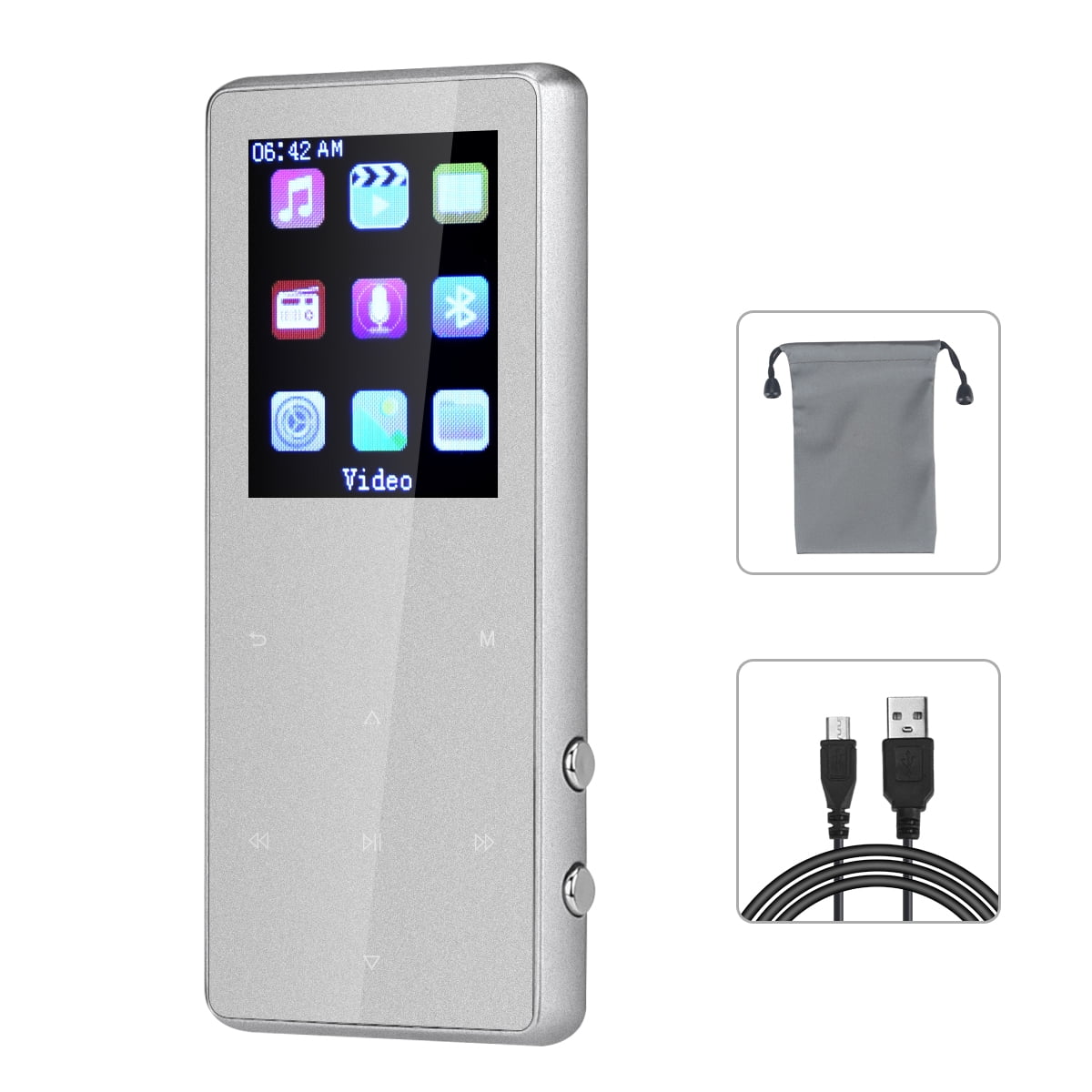 Portable Bluetooth MP3 Music Player with FM Hi-Fi Lossless Support up to 128GB