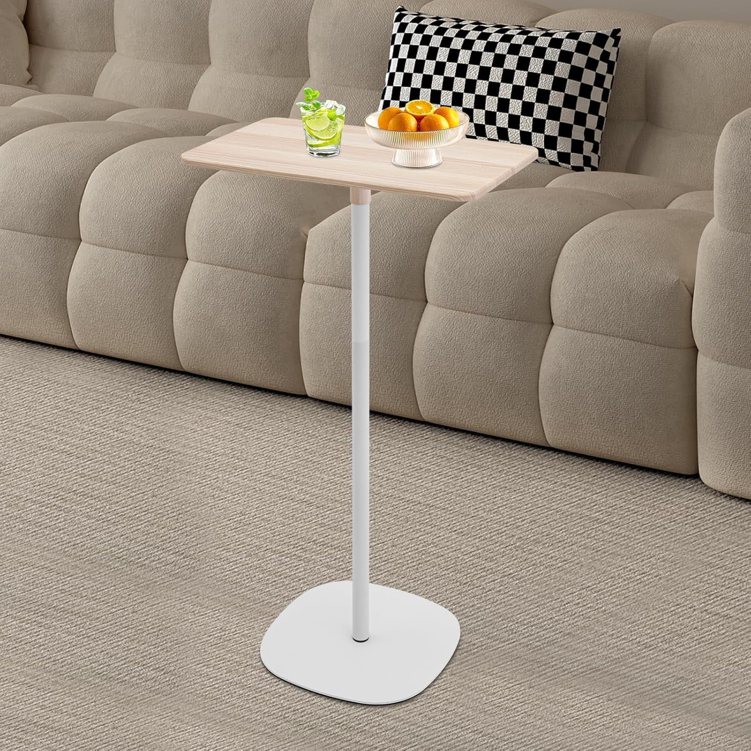 DERCLIVE Portable Laptop Floor Stand, Bedside/Sofa Table with Height Adjustable 18''~47'', Projector Stand, Teacher Podium for Home, Office, Classroom