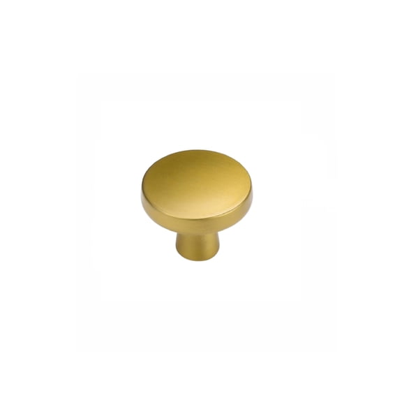 Fitviso 10 Pack Brushed Brass Cabinet Knobs,Solid Single Hole Zinc alloy Round Cabinet Knobs for Kitchen Drawers and Cabinets