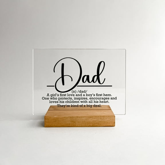 Personalized Wood Table Desk Stand Fathers Day Plaque, Meaningful Gift for Father's Day, Gifts for Daddy, Personalized Gift for Dad, Stepdad