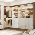 thumbnail image 6 of Homieasy 4.4FT Freestanding Closet System with 4 Drawers, Walk-in Closet Organizer System with Shelves & 2 Hanging Rods, Ideal Closet Storage & Organizers Unit, 52.8"W x 31.5"D, White, 6 of 8