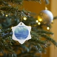 thumbnail image 7 of 3drose, Beauty of an Ocean Wave, 3 inch Snowflake Porcelain Ornament, 7 of 7
