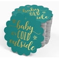 thumbnail image 4 of Inkdotpot Real Gold Foil Baby It's Cold Outside Baby Shower Tags Favor Hang Paper Tags 100 Pieces, 4 of 7
