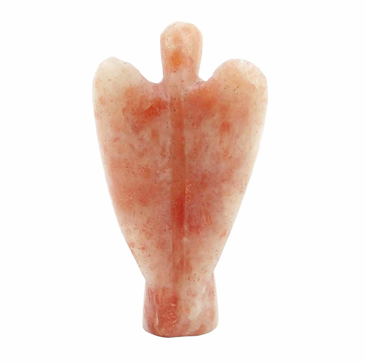 Hand Carved Angel Reiki Psychic Gemstone Guardian Spiritual Red Agate Stone 