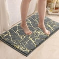 thumbnail image 4 of Soft Velvet Bath Mat | Ultra Absorbent & Non-Slip Foam Bathroom Rug | Machine Washable & Quick Dry | Gray 40X60Cm Microfiber Floor Mat for Bathroom, Kitchen & Bedroom, 4 of 9