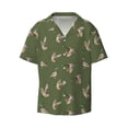 thumbnail image 3 of Goofa Birds Wild Ducks Printed Men's Casual Short-sleeved Shirt,Lightweight Breathable Button-down,Summer Casual men's top,Versatile Fashion shirt-Large, 3 of 7