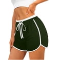 thumbnail image 2 of YOIAVAIOY 2 Pack Womens Color Blcok Lounge Dolphin Shorts Breathable Casual Elastic Waist Athletic Sports Yoga Dance Short Pants Army Green XXL, 2 of 7
