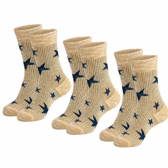 Men’s Boot Crew Socks, 3 Pairs – Thick Cushioned Work Boot Socks, Durable Outdoor Hiking & Everyday Wear