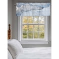 thumbnail image 3 of Blue Marble Valances for Windows, Rod Pocket Kitchen Valance Curtains - Soft & Washable Small Window Treatment for Living Room,&nbsp;Bathroom, Texture , 42x12 Inch, 1 Panel, 3 of 9