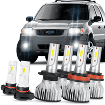 For Ford Escape 2007 6000K Combo 6X LED Headlight High Low   Fog Light Bulbs Kit