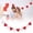A, variant on Valentine's Day Felt Heart Garland, Romantic Love Heart Hanging Decoration for Home, Party & Holiday Decor, Perfect Valentine's Day Decoration for Indoor Use Red and White (1Pcs)