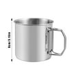 thumbnail image 4 of Stainless Steel Camping Mugs Outdoors Drinking Cup Picnic Mug with Foldable Handle Geat for Picnic,Hiking, Backpacking and Outdoor Activities, 4 of 9