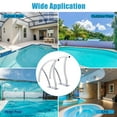thumbnail image 2 of 2PCS Heavy Duty Rustproof Stainless Steel Pool Handrails - Non-Slip Blue Grip, Supports up to 380 lbs, Easy Installation, Mounting Accessories Included - Bathroom Furniture Set, Integrated 30x30 Inch, 2 of 6