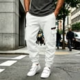 thumbnail image 2 of MXALUOB Men's Cargo Joggers Elastic Waist Drawstring Utility Winter Pants Solid Color Cinch Bottom Casual Trousers with Multi Pockets, 2 of 6