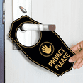 thumbnail image 3 of Signs ByLITA Privacy Please Door Hanger - Dark Brown, 4" x 8", 3 of 5