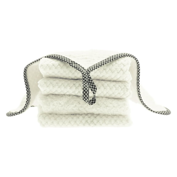 5 Pcs Kitchen Hand Towels Kitchen Dish Cloths Reusable Velvet Dish Towels for Kitchens 9.84"x9.84" Beige