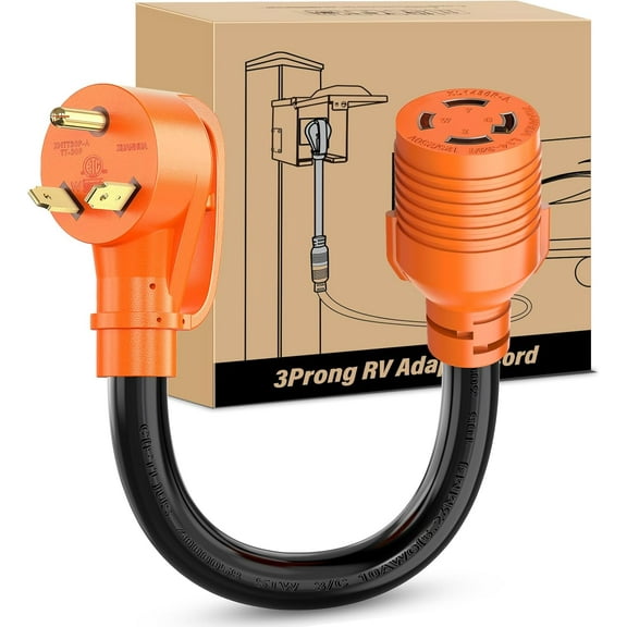 Nilight RV Generator Adapter Cord 30Amp to 30 Amp 3 Prong Pure Copper Heavy Duty Twist Lock Female Plug 10 Gauge Wire ETL Listed TT-30P L14-30R 30M/30F 125V for RVs Camper Caravan Van Trailer