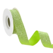 1" x 10 Yards Sparkle Ribbons, Gift Wrapping Crafts Cut Edge Ribbon, Lime