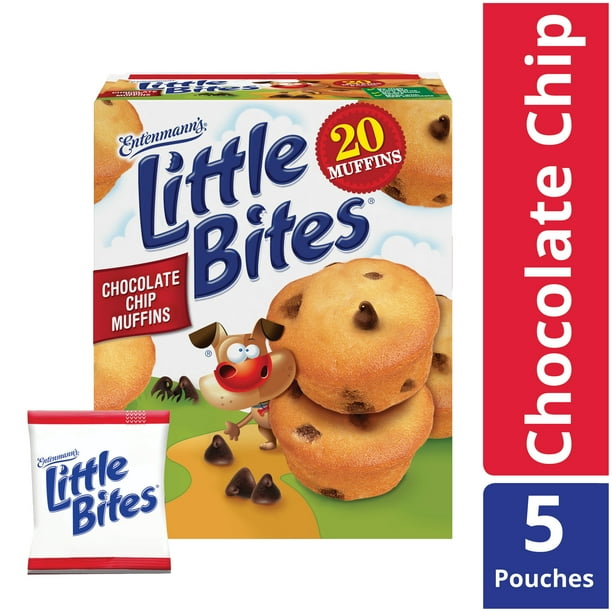 Entenmann’s Little Bites Chocolate Chip Muffins, 5 Pouches per Box