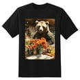 thumbnail image 2 of Plus Size Shirt for Women Black Tops for Women Oversized Short Sleeves Shirt for Women Flower Bear T Shirt Crewneck Shirt for Women L, 2 of 5