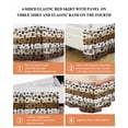 thumbnail image 6 of Brown Beige Farmhouse Wrap Around Bed Skirts for California King Bed 18" Drop,Bed Skirt with Adjustable Elastic Belt Dust Ruffle Bed Valance for Bedroom Black Dog Paw Vintage Wooden Bed Frame Cover, 6 of 7