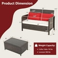 thumbnail image 2 of Gymax 2PCS Patio PE Wicker Rattan Loveseat Sofa Set w/ Coffee Table & Cushions, 2 of 10