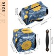 thumbnail image 2 of Yellow Flowers on Blue Tissue Box Cover Leather Square Rectangle Tissue Box Holder for Bathroom Living Room Desk Office Decor, 2 of 7