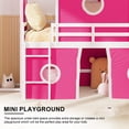 thumbnail image 7 of Aukfa Princess Low Loft Bed with Slide - Twin Size Castle Bed with Tent for Kids - Pink, 7 of 7