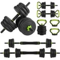 thumbnail image 1 of Ourlova Ensemble d'Haltères Réglables 4-en-1, 44 Lb, Se Convertit en Barre, Kettlebell, Pompes, Entraînement à Domicile, 1 of 9