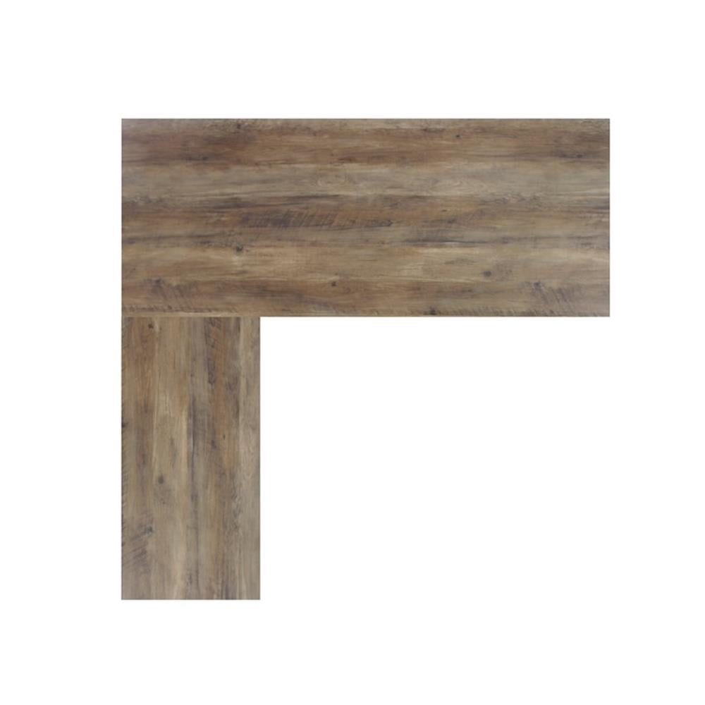 Saint Birch Oxford Farmhouse Engineered Wood L-Shaped Desk in Rustic Oak