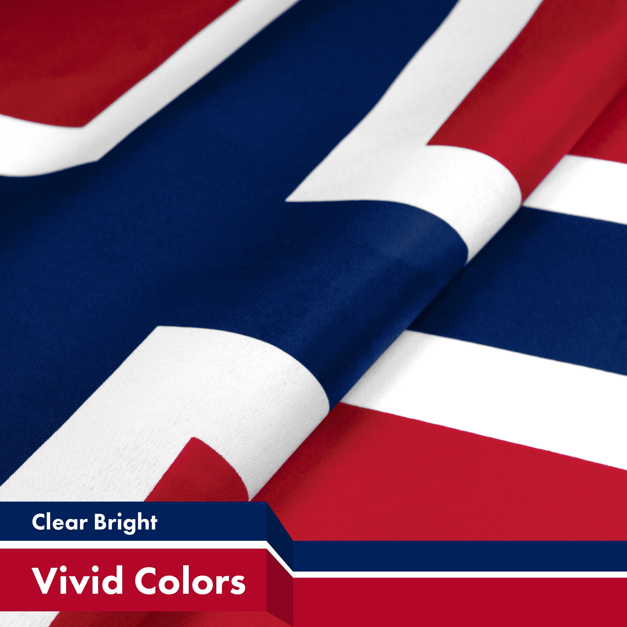 G128 Combo Pack: USA American Flag 3x5 Ft 150D Printed Stars & Norway (Norwegian) Flag 3x5 Ft 150D Printed