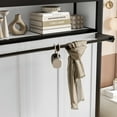 thumbnail image 6 of Twin Size Murphy Bed, Foldable Murphy Bed Chest with Open Shelves, Space-Saving Wall Bed Cabinet for Bedroom, Guest Room, Off White, 6 of 9