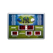 Team Sports America MLB ScoreBoard Wall Clock with Thermometer