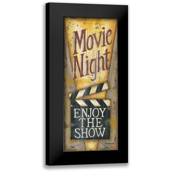 Lewis, Kim 8x14 Black Modern Framed Museum Art Print Titled - Movie Night