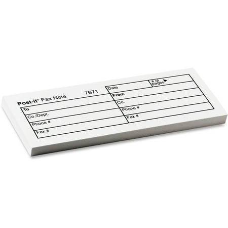 Fax Notes, 1.5 in x 4 in, White