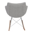 thumbnail image 5 of LeisureMod Mid-Century Willow Gray Twill Fabric Eiffel Base Rocking Chair, 5 of 7