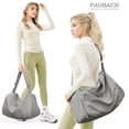 thumbnail image 3 of Duffle Bag for Sports with Shoe Compartment, Gym Bag for Women Men Travel Bag, Waterproof Overnight Bag Lightweight Carry on Gym Tote Bag with Wet Pocket for Swim, Yoga, Dance, Grey, 3 of 8
