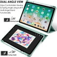 thumbnail image 6 of iPad Air 5th 4th 6th 11th [ Air 11 / 6 2024 / 5 2022 / 4 2020 ] A2588 A2316 MYFQ2LL/A MYFP2LL/A MYFN2LL/A MYFQ2LL/A Pencil Holder Soft Corner with PC Back Cover - Light Green, 6 of 8