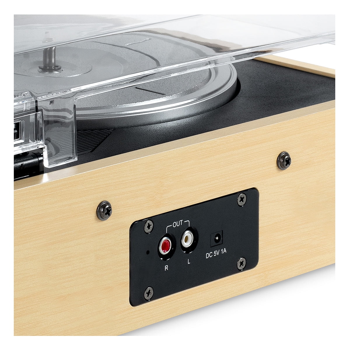Victrola Eastwood 3-Speed Bluetooth Turntable with Built-in Speakers and Dust Cover | Upgraded Turntable Audio Sound | Black (VTA-72-BAM)
