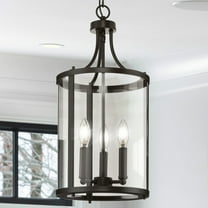 Luxury Modern Farmhouse Chandelier, Matte Black, UHP4610