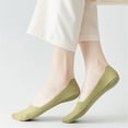 thumbnail image 4 of 6 pairs Thin No Show Socks (Women), Made of Ice Silk Surface on the Surface & Cotton on the Bottom（green）, 4 of 5