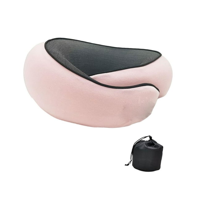 Almohada de viaje para avión Hugo rosa