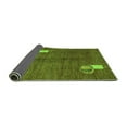 thumbnail image 2 of Ahgly Company Indoor Round Abstract Green Modern Area Rugs, 3' Round, 2 of 4