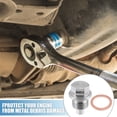 thumbnail image 2 of Unique Bargains Vehicle Engine Magnetic Oil Drain Plug M14x1.5 Stainless Steel with Copper Washer (Pack of 2), 2 of 6