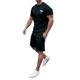 thumbnail image 1 of Men‘s Two-Piece Outfits Summer Casual Muscle Short Sleeve Tee Shirts And Classic Fit Sport Shorts Set Tracksuit 5XL, 1 of 5