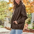 thumbnail image 4 of AELand Women's Oversized Leather Jackets Faux Suede Fall Fashion Motorcycle Coats Winter Outerwear, 4 of 6