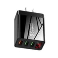 thumbnail image 2 of Cargador de teléfono USB 3 puertos Cargador LED Adaptador de carga de carga rápida portátil, negro, enchufe de EE. UU. Jumpingount EL001125-03B, 2 of 2